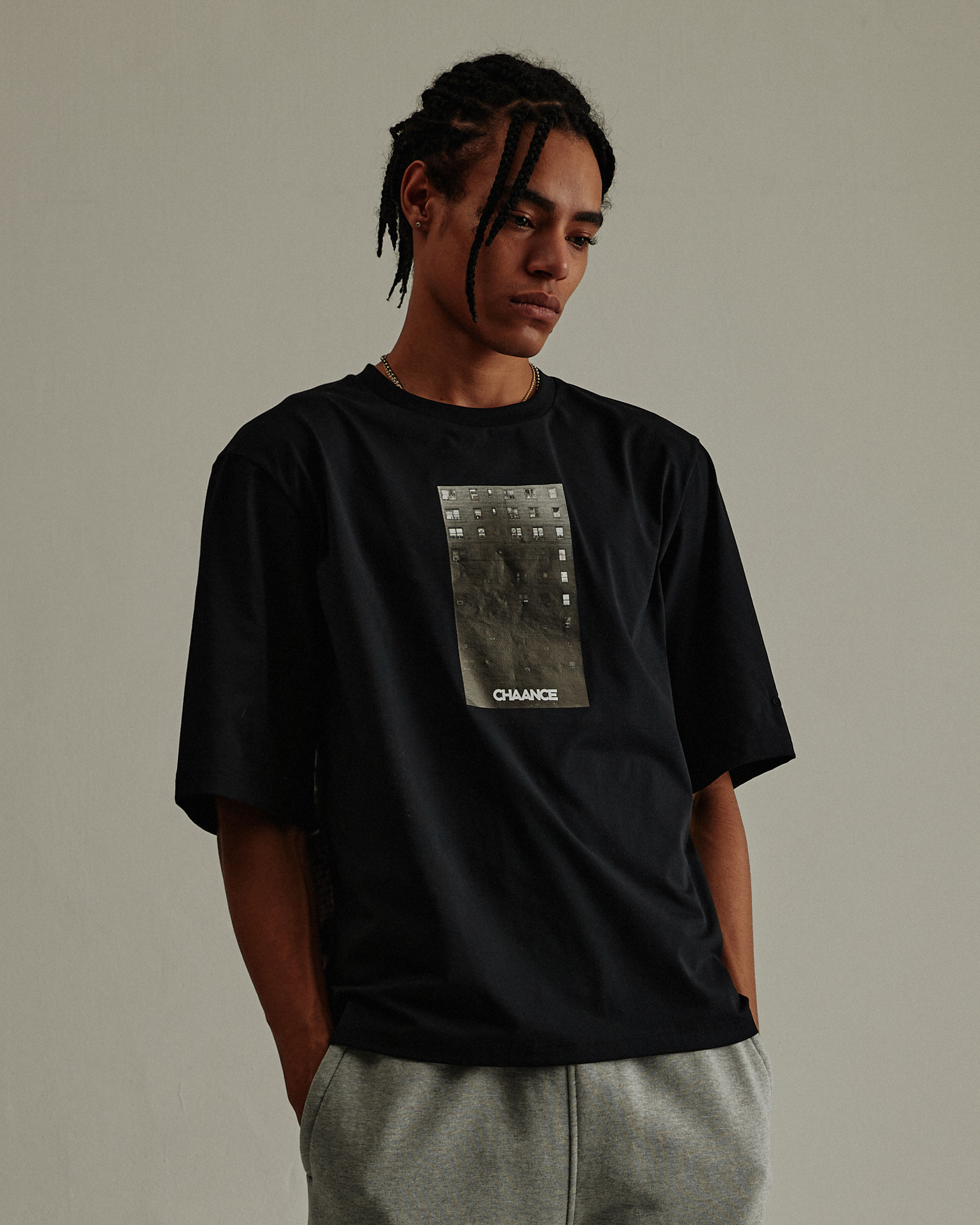 CHAANCE - 챈스 ㅣArchitecture graphic short sleeve top